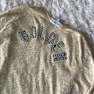 Wildfox Golden Osprey Duster Pearl Cardigan L